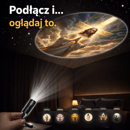 Projektort wyświetlający jezusa